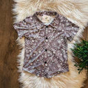 Stone & Velvet Bandana Button Up Shirt by TwoCan