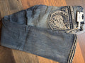Women's Answer Me A1124-PB blue western jeans with embroidered back pockets