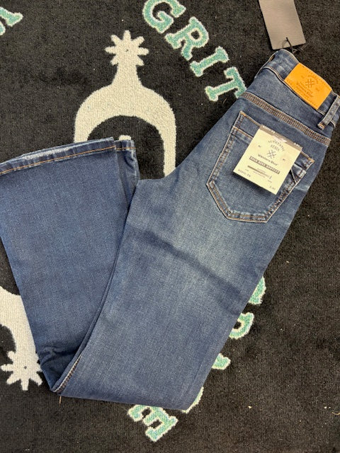 Women's blue western jeans style W2370-PB