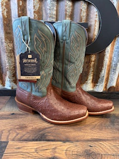 Chestnut Ostrich & Dark Grey Boot