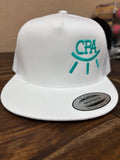 Cowboy Pimpin Teal & White hat