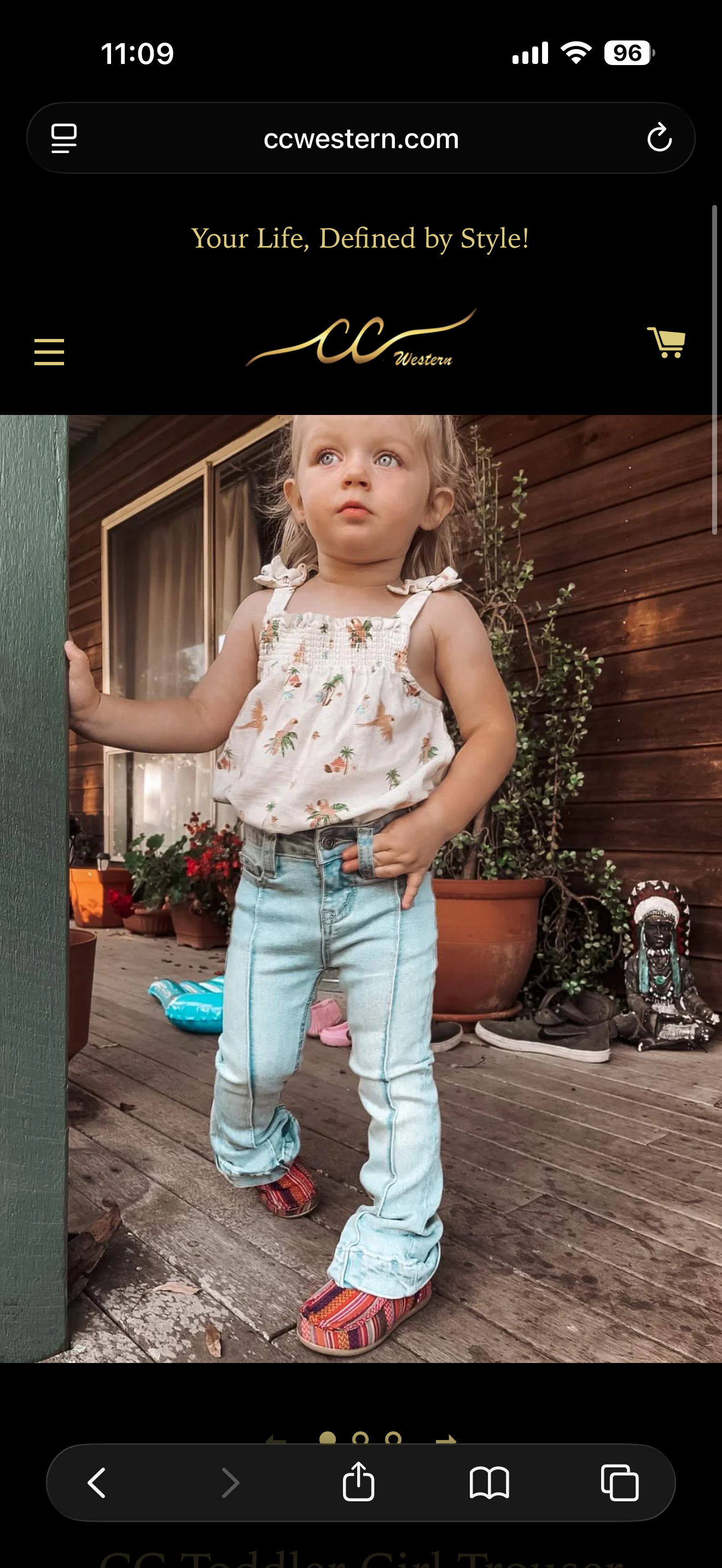 CC Girls Trouser Light Wash
