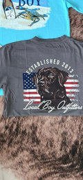 Patriotic Pup S/S Shirt Gray