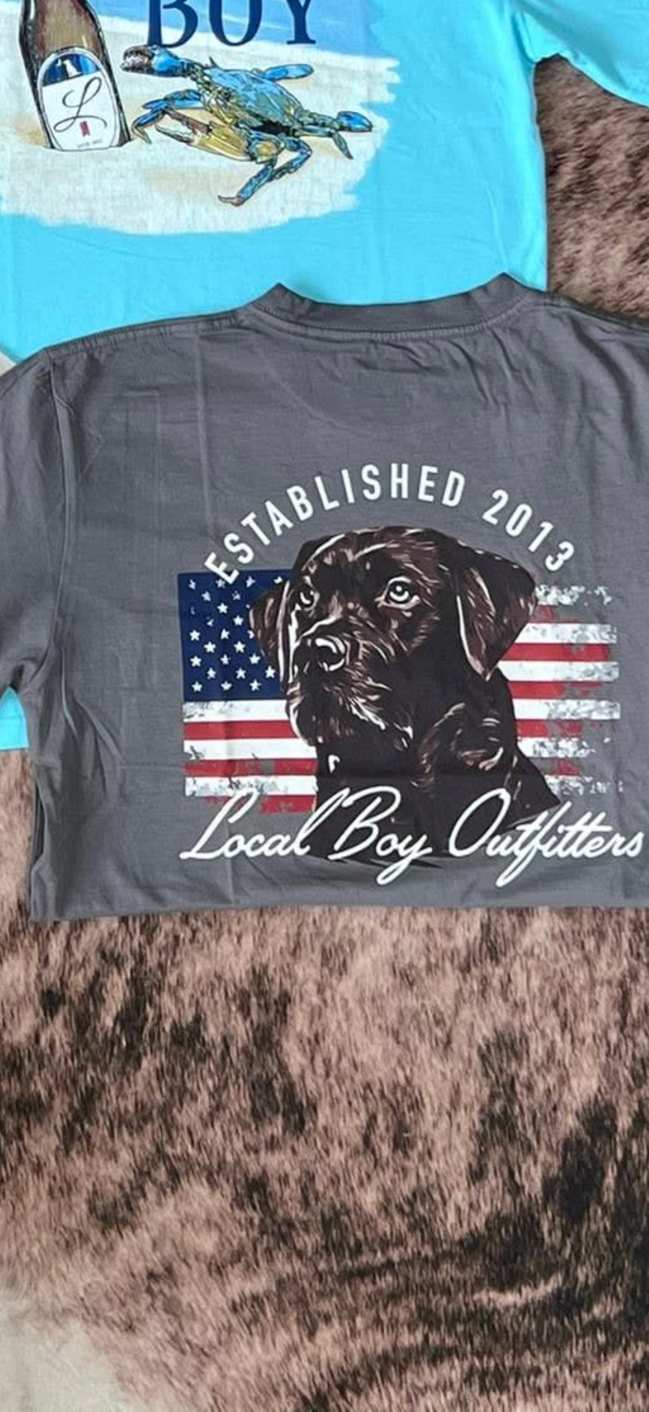 Patriotic Pup S/S Shirt Gray