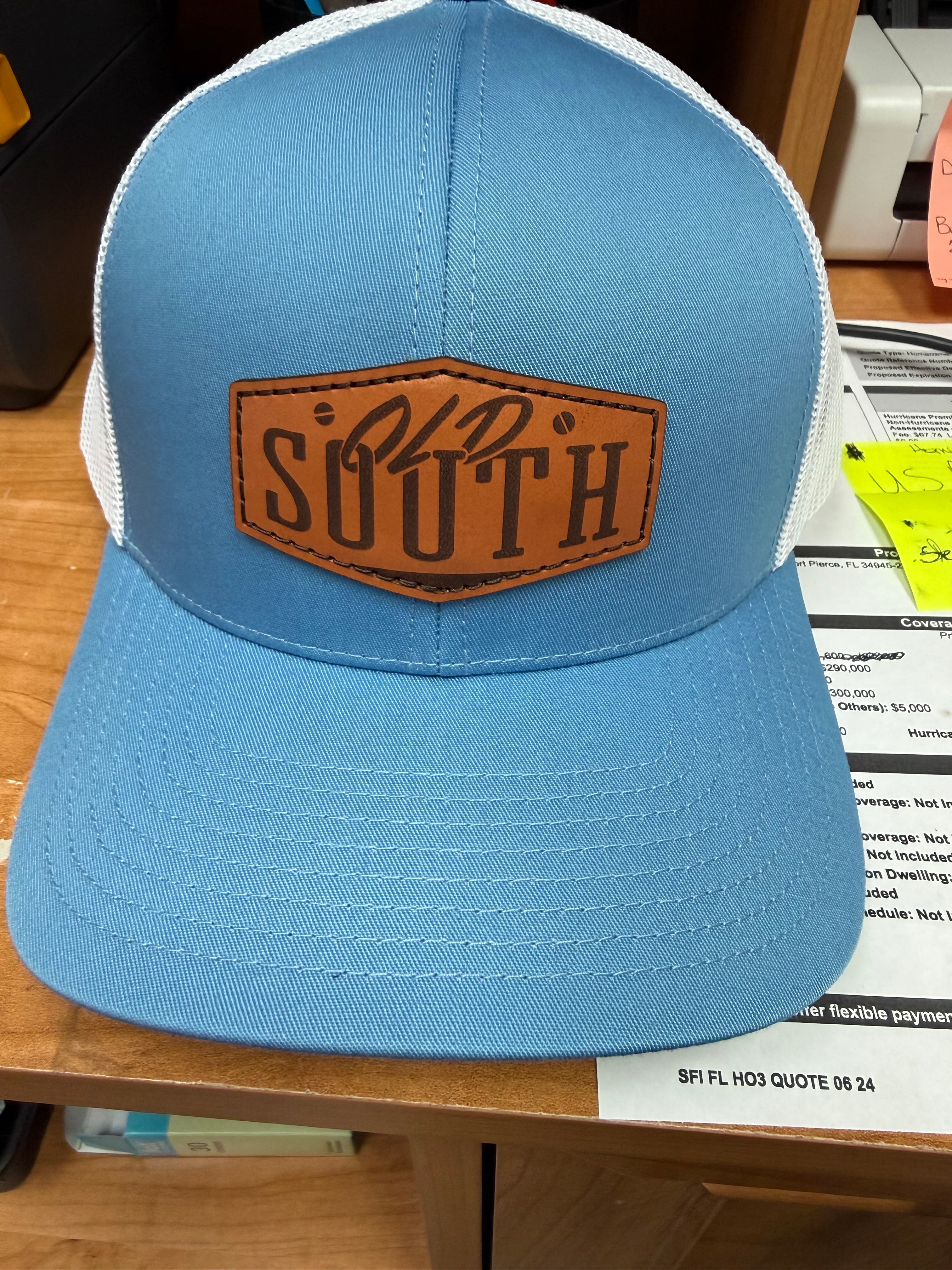 Old South Leather Patch Trucker Hat