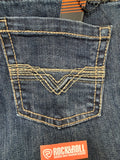 BBOBD09798 Ladder Stitch Bootcut Dark Vintage Jeans