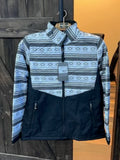 Women's retro Aztec print softshell western jacket
