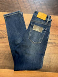 Women's embellished blue western jeans style W2337
