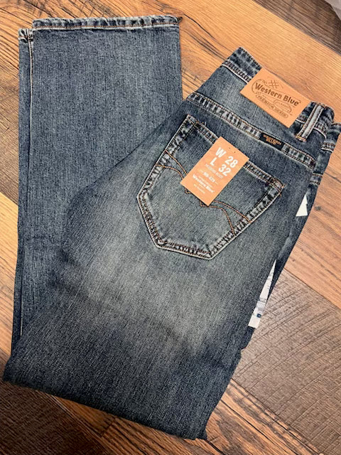 Men's Western Blue WB-629-L32 blue western jeans