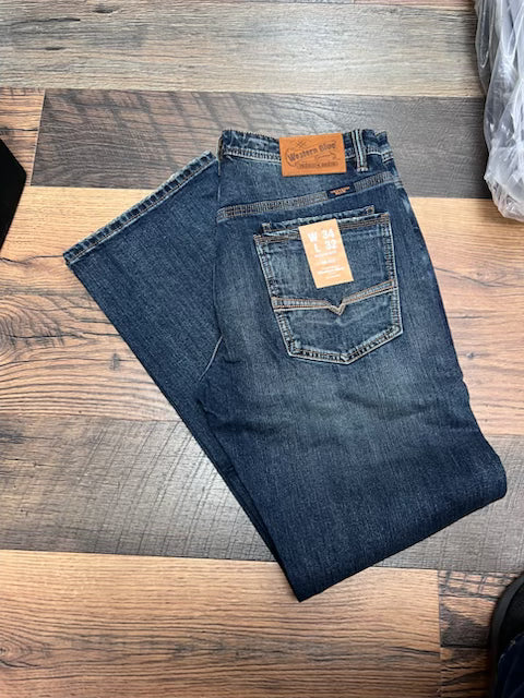 Men's Western Blue WB-623-L32 blue western jeans