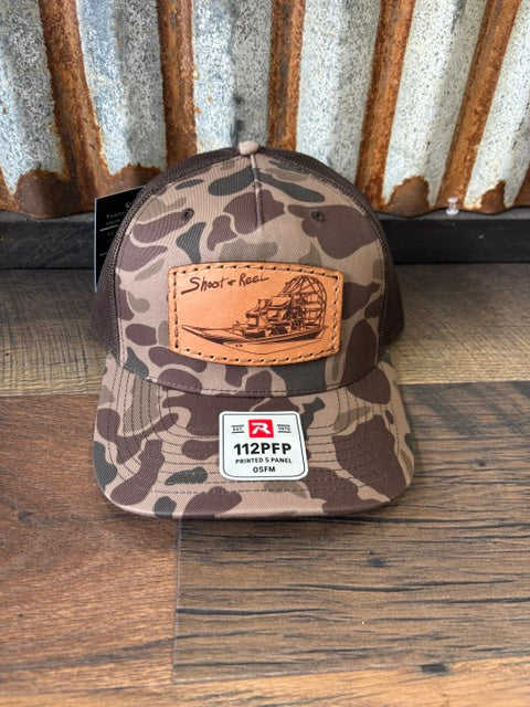Brown Camo Airboat Hat