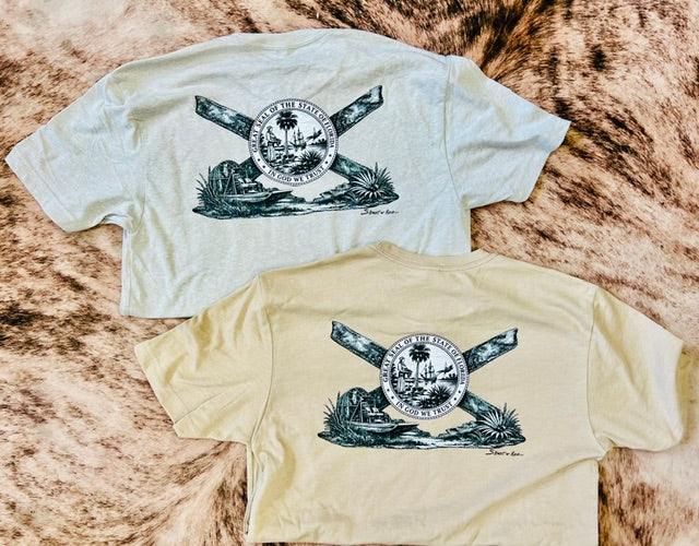 Florida Flag Airboat shirt - Silk Beige