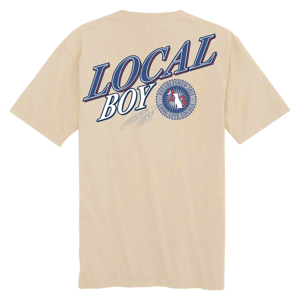 Local Boy Vintage Busch T-Shirt - Latte