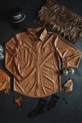 Leather Lux Button Up