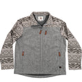 Men's Aztec Full Zip-Up Gray