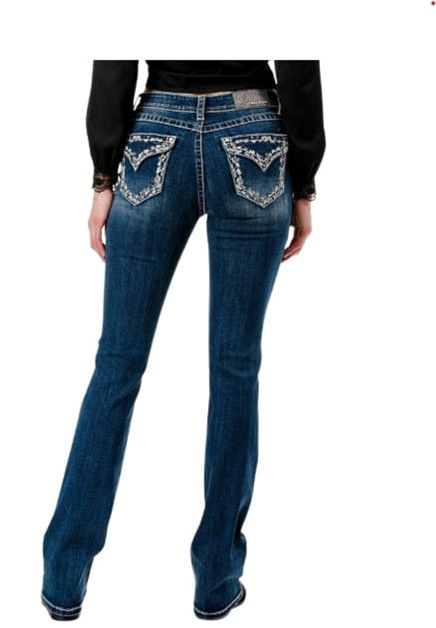 Grace in LA EB52017 Embellished Bootcut Jeans