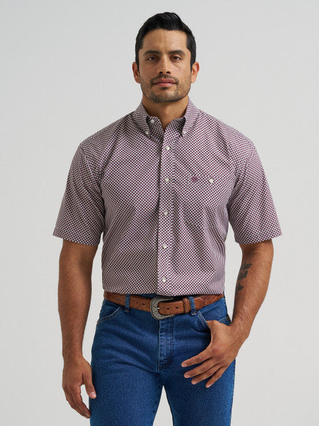 WRANGLER RELAXED FIT CLASSIC RED PRINT - MENS SHIRT - 112381628