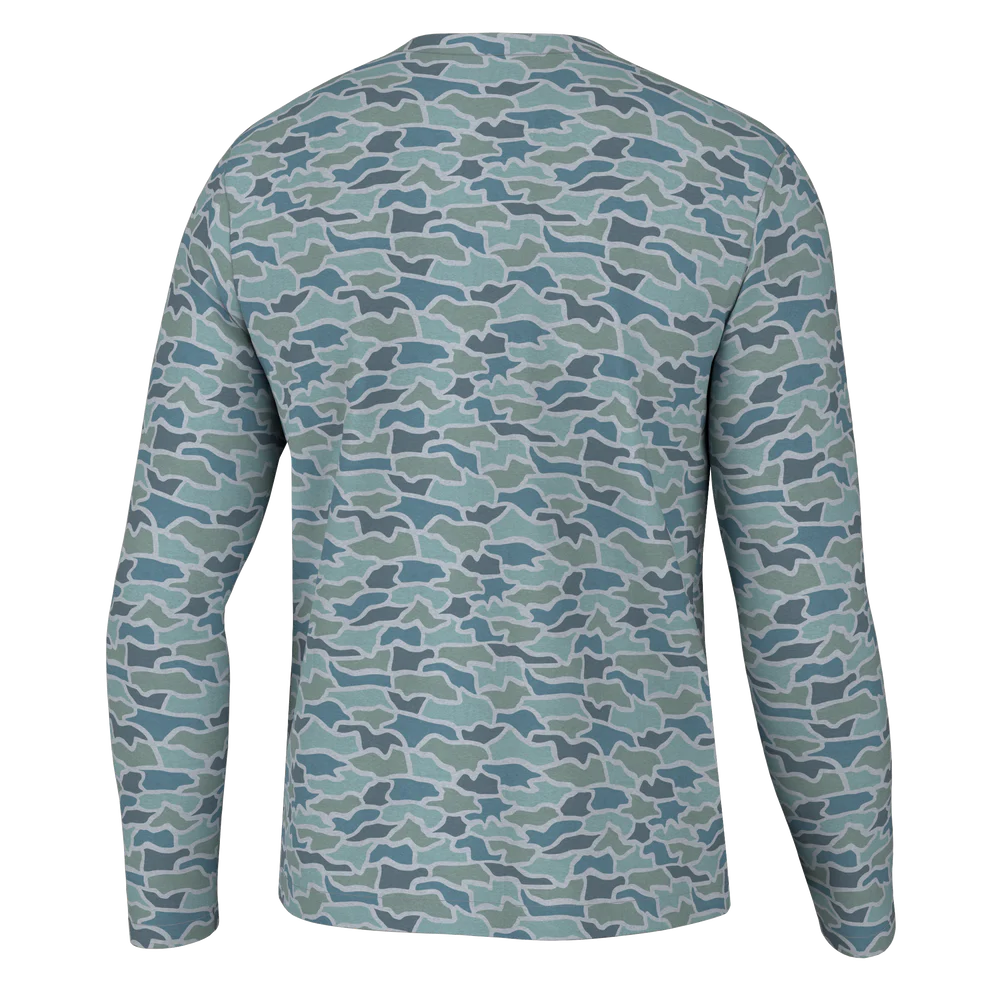 Local Boy long sleeve Heather Blend Crew in Cobblestone Gray