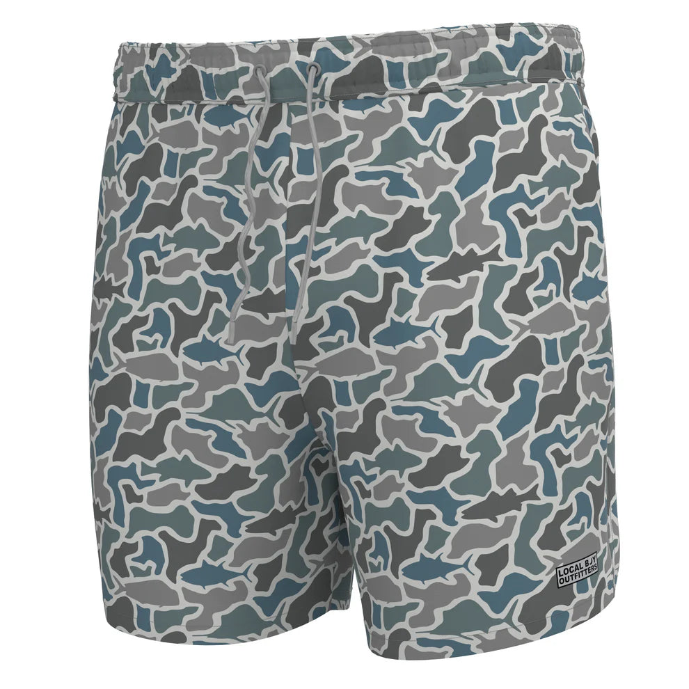 Fish Camo Bayview Swim Trunks