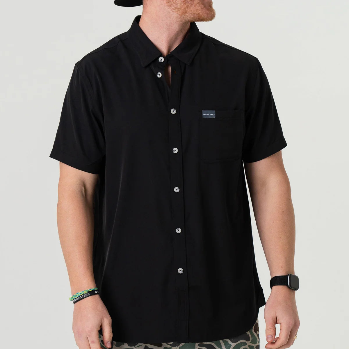 Heather Black Polo