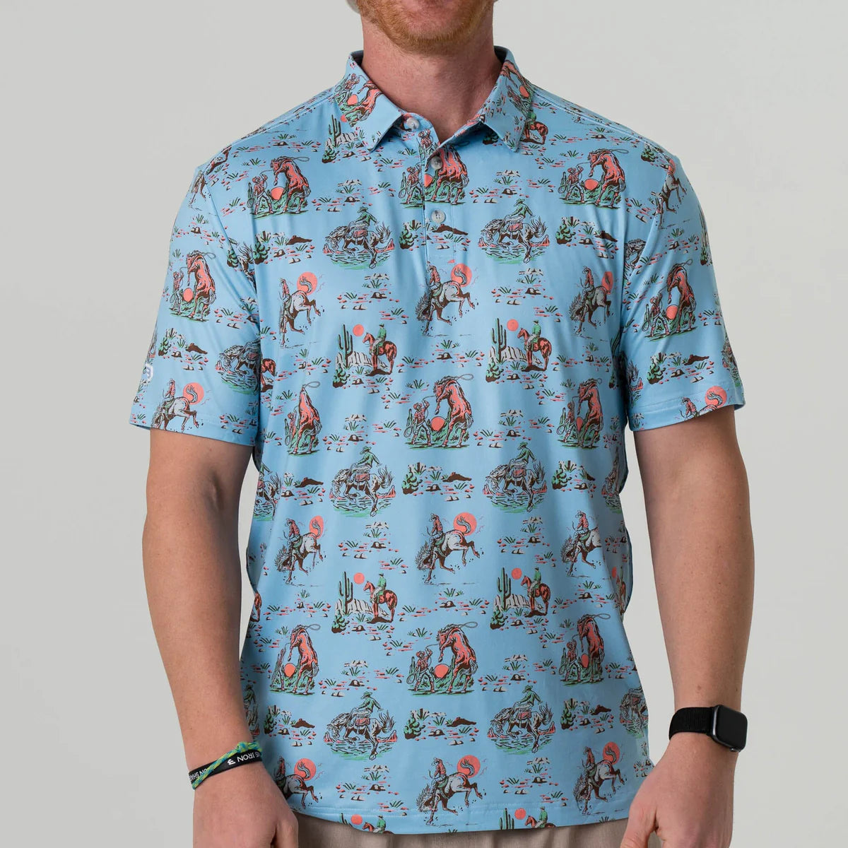 Performance Polo - Cowboy Up Blue