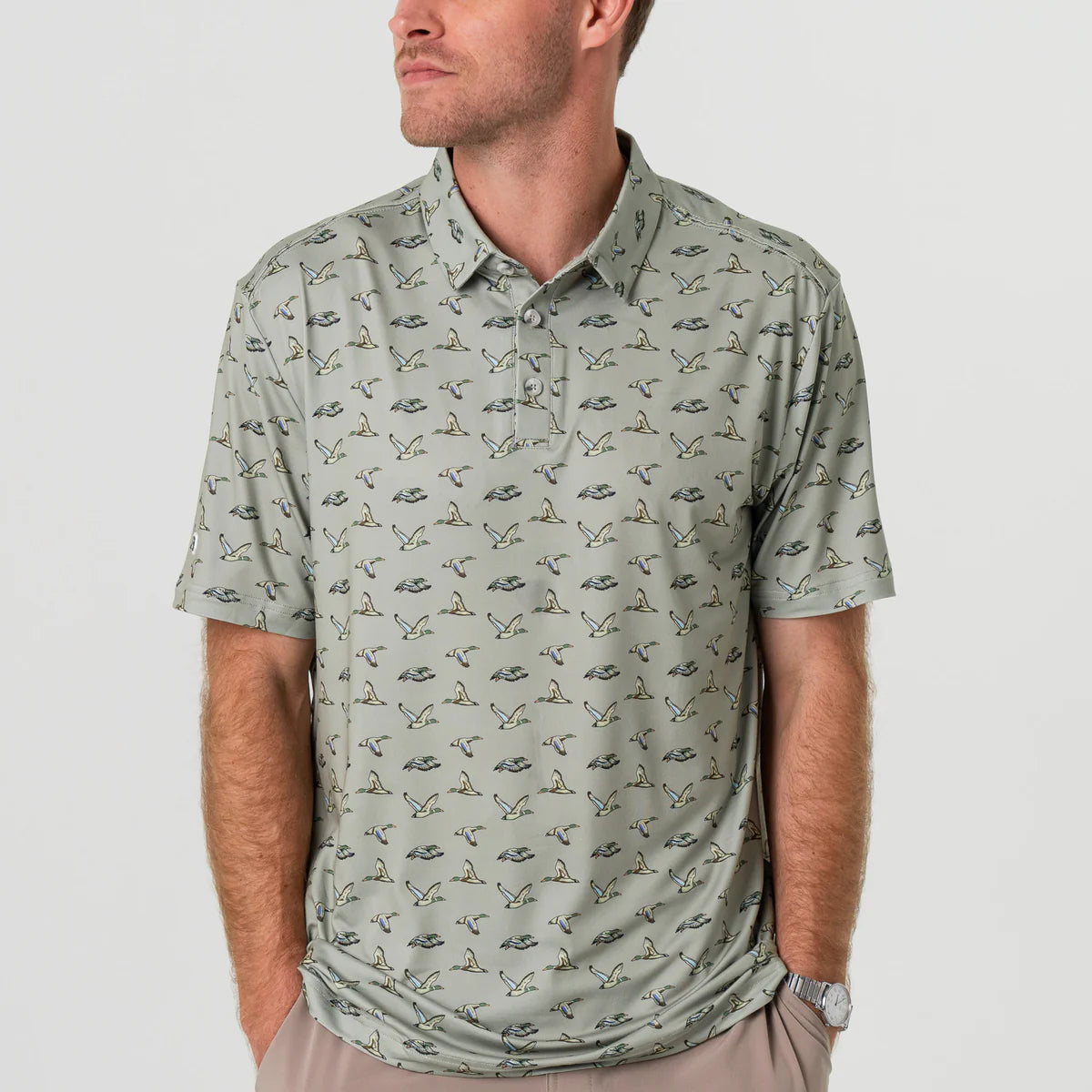 Flying Ducks - Green Polo