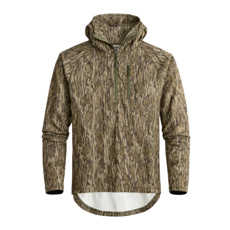 Heybo Ascension Hooded Quarter-Zip in Mossy Oak Bottomland