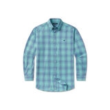 Southern Marsh Tupelo Windowpane Dress Shirt – Mint & Slate