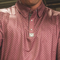 Western Pearl Snap Polo - Geo | Maroon