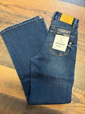 Women's Western Blue W2374-WL blue wide-leg western jeans