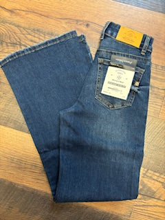 Women's Western Blue W2374-WL blue wide-leg western jeans