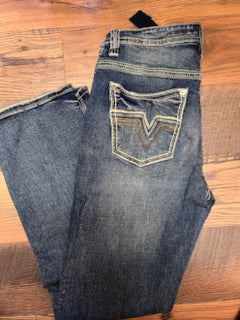 Men's Western Blue W452 embroidered western jeans