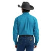 Wrangler Mens George Strait Collection One Pocket Shirt Teal - 112381971 – view 2