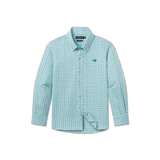 Southern Marsh Youth Odessa Performance Dress Shirt – Green & Teal