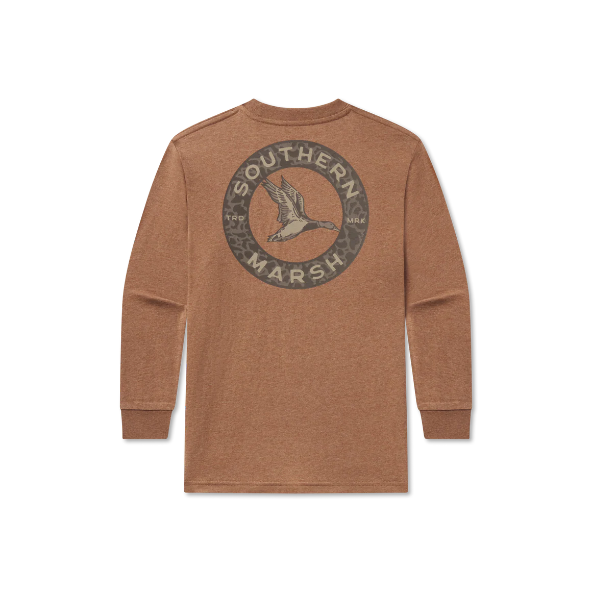 Southern Marsh Youth Inflight Camo Long-Sleeve Tee – Walnut