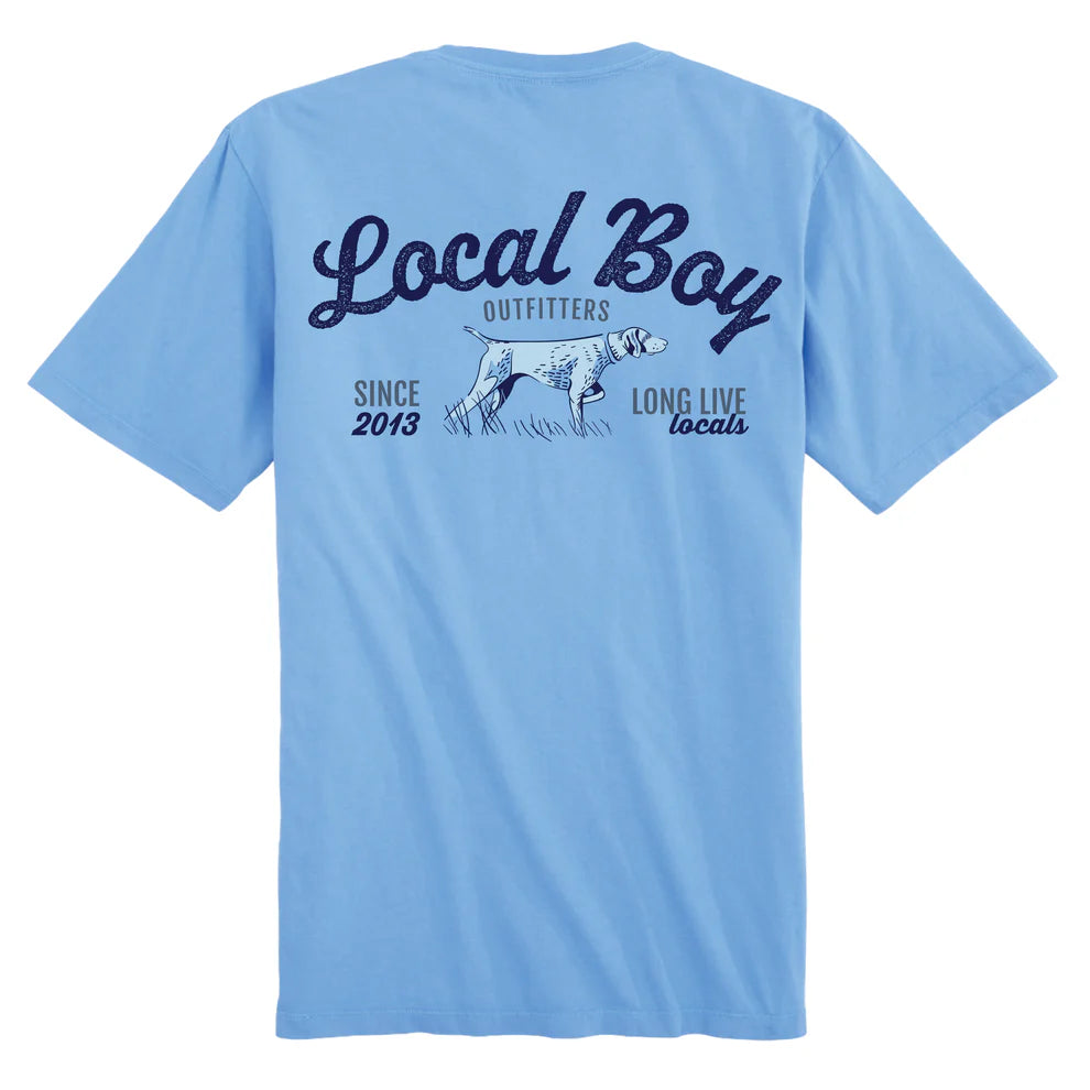 Local Boy toddler Bird Dog Arch T-Shirt in Washed Denim