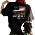 Celebrate 250 Years USA Flag 4th of July Patriotic Tee