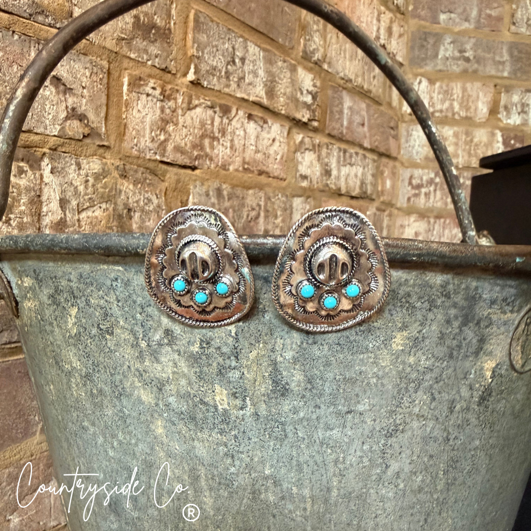 Amarillo Sky western statement earrings detail