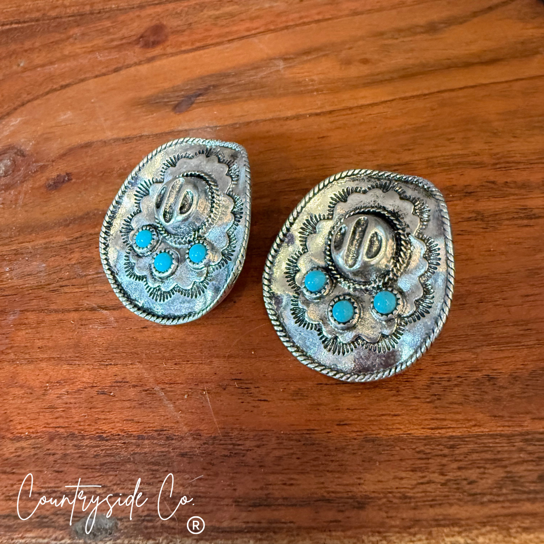 Countryside Co. Amarillo Sky cowboy hat earrings