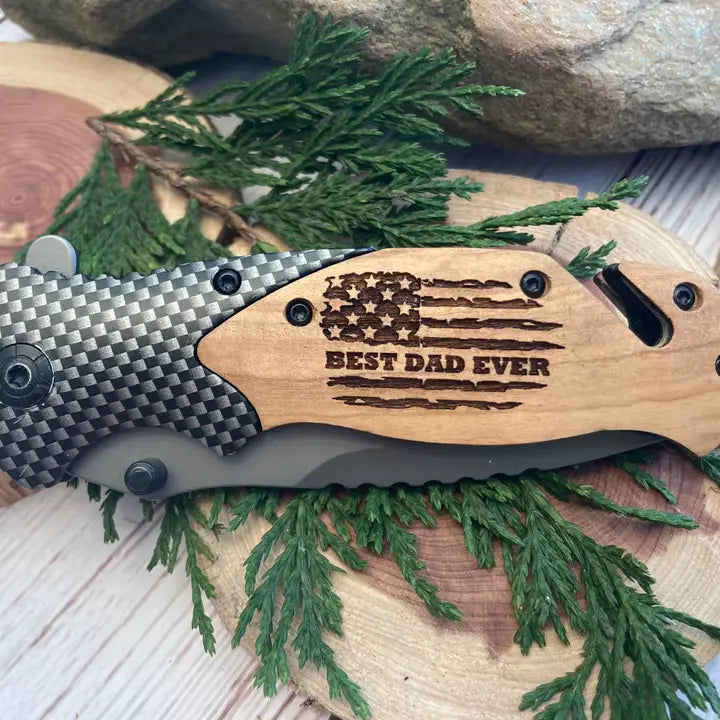 Flag Best Dad Ever Knife
