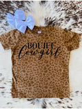 Baby girls' brown leopard Boujee Cowgirl bodysuit