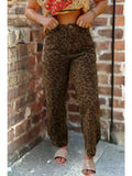 Patchwork Leopard Print Jeans