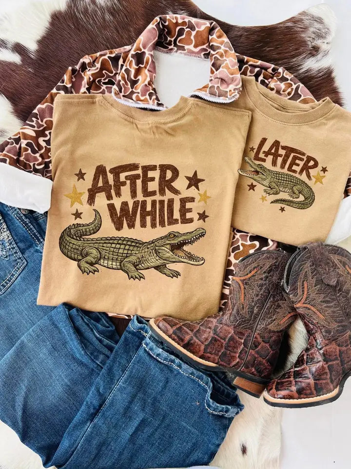 Boys' sand Later Gator front and back graphic T-shirt