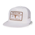American Cattle Co. Bull Spurs Flat-Bill Trucker Hat – White