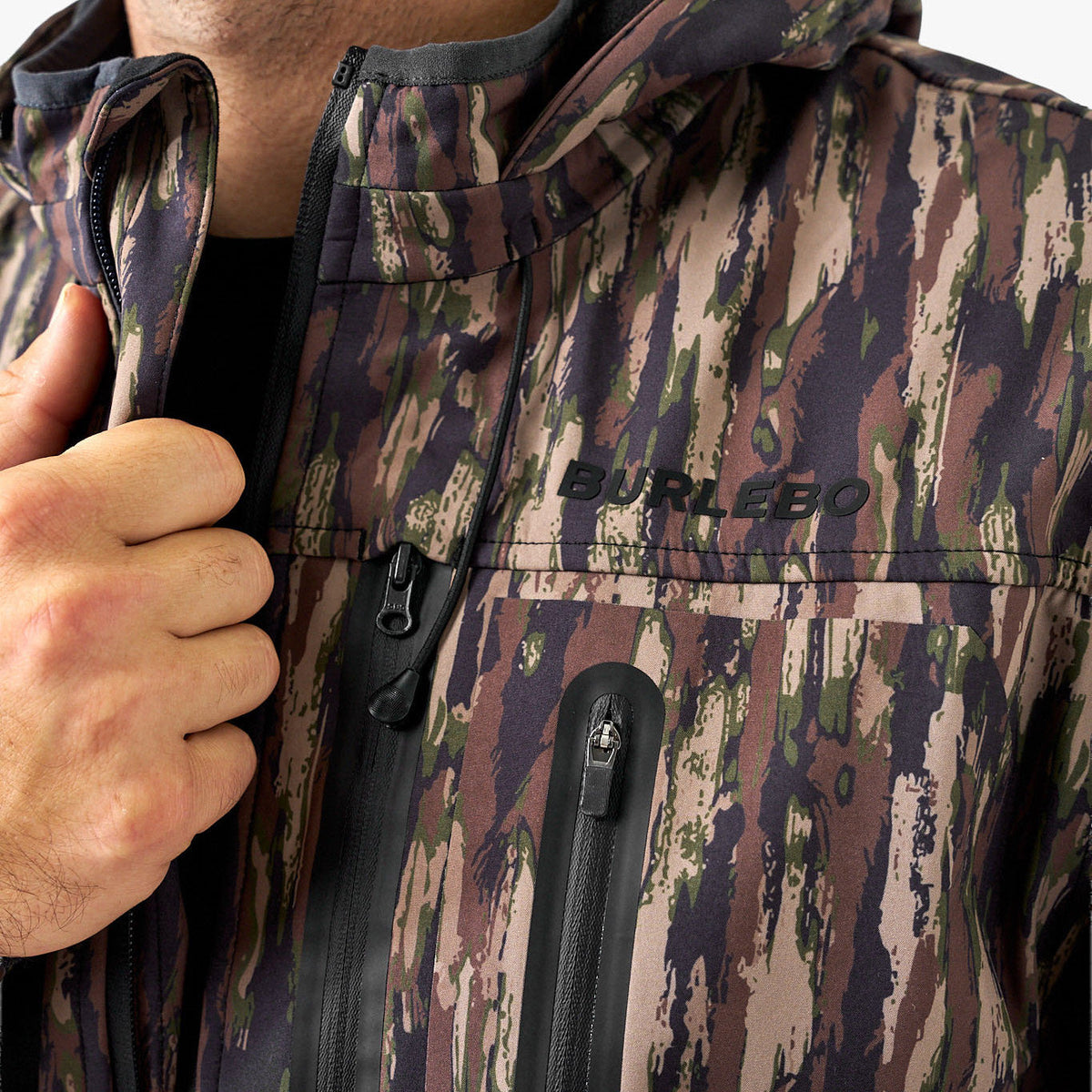 BURLEBO Challenger Midland Camo waterproof jacket view 3