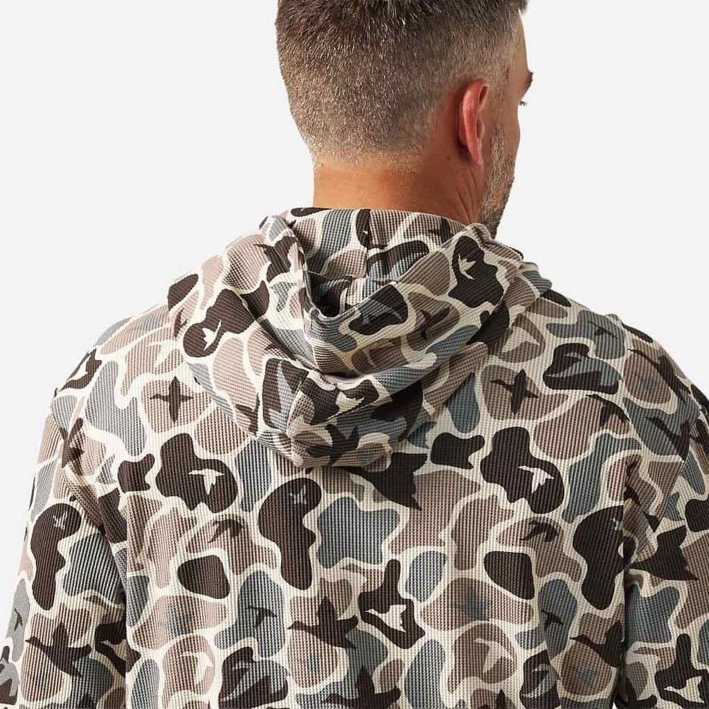 BURLEBO Mallard Mayhem Camo men's thermal hoodie view 5