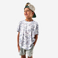 BURLEBO Youth Go To Performance Tee in White Camo