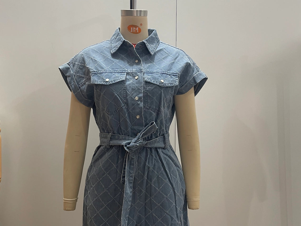 Loose Denim Romper