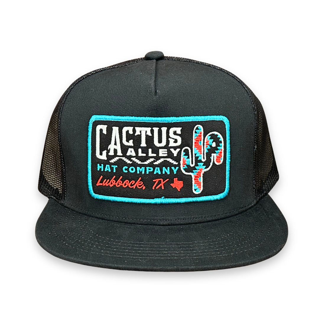 Cactus Alley New Mexico black mesh snapback cap