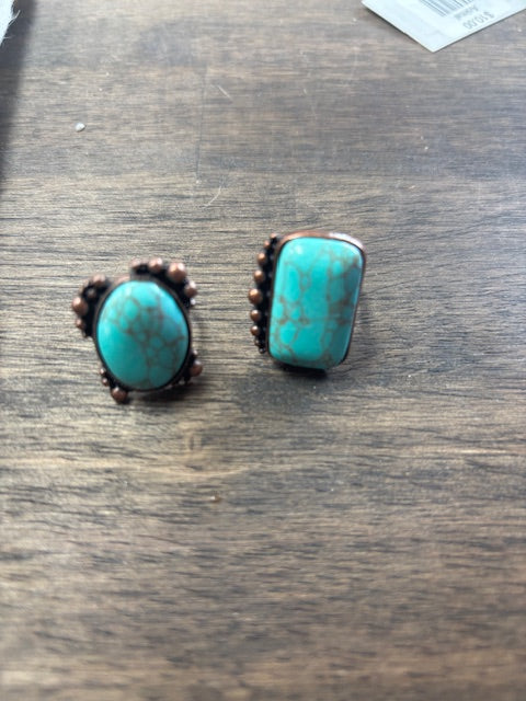 Copper & Teal Ring